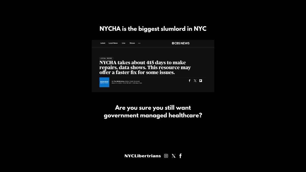 No slumlord is bigger than <a href="/NYCHA/">NYCHA</a>. NYC enforces strict housing laws on private landlords but ignores its own crumbling buildings. If they had to follow the same rules, the government would've seized their properties already. #DoubleStandards #NYCHACrisis