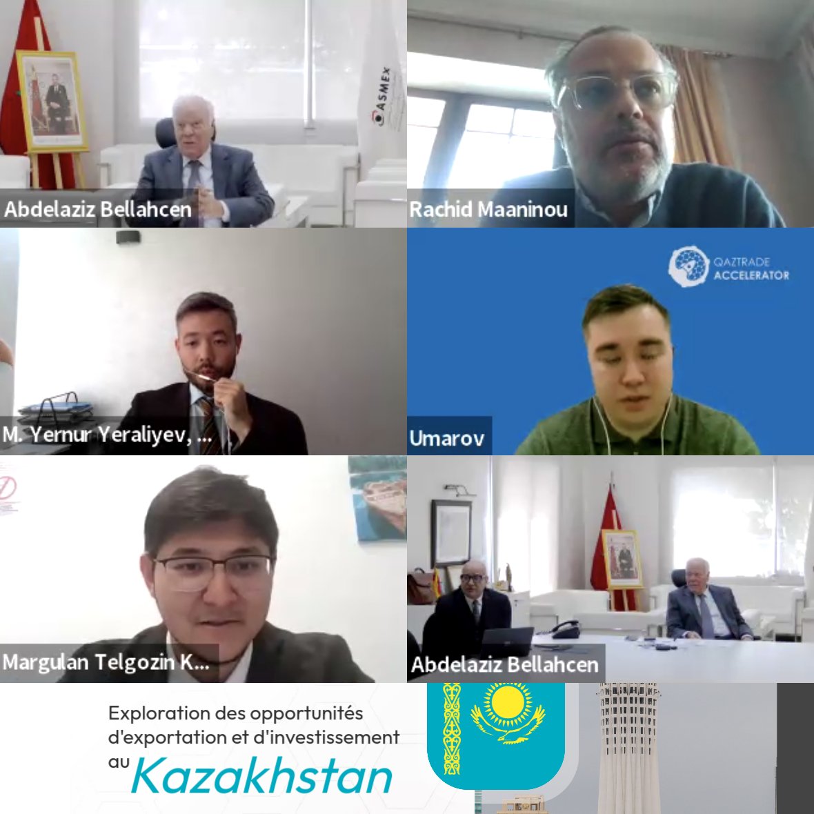 ASMEX_Maroc's tweet image. L'#ASMEX lance " #ZoomPays" pour explorer de nouveaux marchés ! 1ère étape : le #Kazakhstan 🇰🇿 avec experts &amp;amp; ambassadeurs M.@MaaninouRachid🇲🇦

Infos : asmex.org/lasmex-explore…

#export #investissement #webinaire #AsieCentrale #opportunitésdaffaires #Maroc