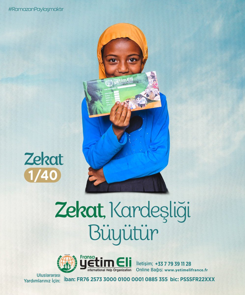 Zekat, Kardeşliği Büyütür.❤️

Zekat bağışlarınız için;
+33 7 79 39 11 28
