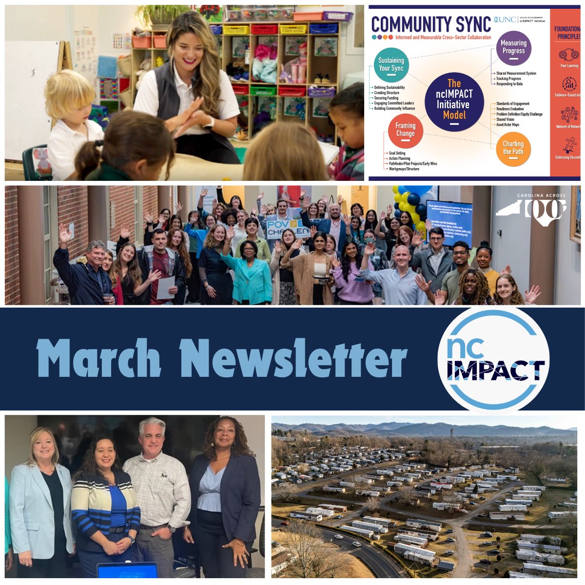 ncIMPACTsog's tweet photo. March news from #ncIMPACT: https://t.co/u5VqmmZb4U
🔷 The latest episodes of ncIMPACT on @MyPBSNC
🔷 Explore our new Community Sync Model!
🔷 Meet the “Our State, Our Homes” teams
🔷 2025 Carolina Engagement Week and reception
🔷 2025 POV Challenge winners
🔷 And so much more… https://t.co/xJvqeJMKHh