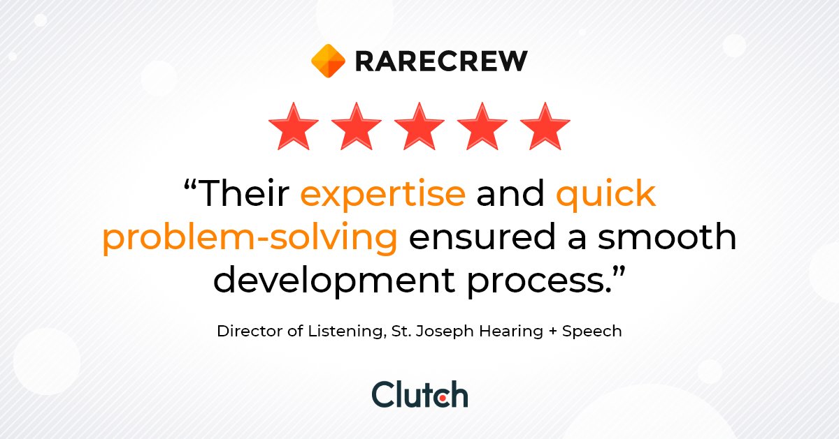 RareCrew's tweet photo. Client success is what drives us, and we’re proud to receive another positive review on Clutch.

Visit our Clutch page for more reviews: https://t.co/NzgdHBMdBj

#softwaredevelopers #softwarecompany #customsoftware #customsoftwaredevelopment #RareCrew #Clutch https://t.co/oFmP0gQvx3