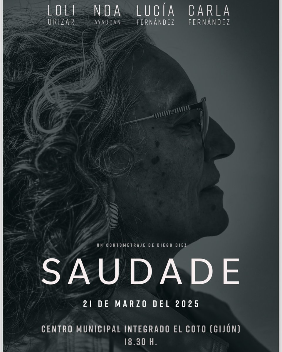 ¡Este viernes se proyectará “SAUDADE: Una historia de superación y reconciliaciones! “
📷 21 de marzo | 📷 18:30h - 21:00h
En el Paraninfo del CMI El Coto, acompáñanos para una jornada llena de emociones y aprendizajes .Aforo limitado. Inscripción  docs.google.com/.../1J-LVJ1INi…...