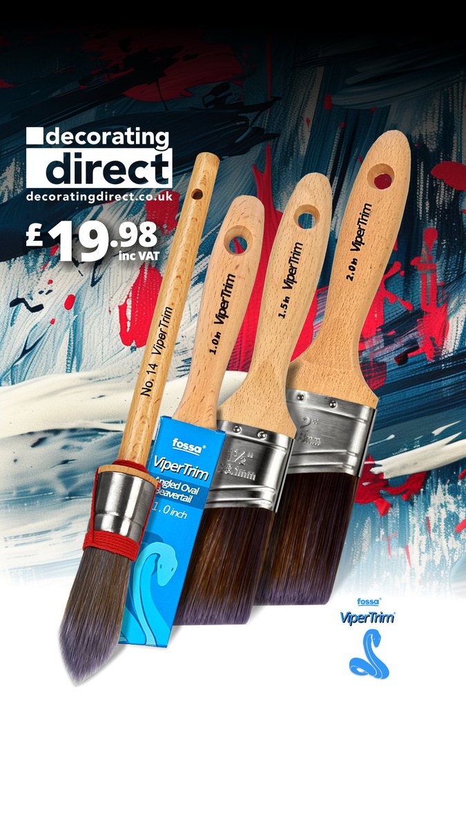 Decorating Direct (@decoratingdirec) on Twitter photo NEW Fossa ViperTrim 3Pc Angled Beavertail Paint Brush Set - Plus a FREE ViperTrim Round Sash Brush only Ā£19.98 inc VAT available now <a href="/decoratingdirec/">Decorating Direct</a> #fossa #vipertrim #paint #brush decoratingdirect.co.uk/viewprod/f/FOS⦠NEW Fossa ViperTrim 3Pc Angled Beavertail Paint Brush Set - Plus a FREE ViperTrim Round Sash Brush only Ā£19.98 inc VAT available now <a href="/decoratingdirec/">Decorating Direct</a> #fossa #vipertrim #paint #brush decoratingdirect.co.uk/viewprod/f/FOSā¦