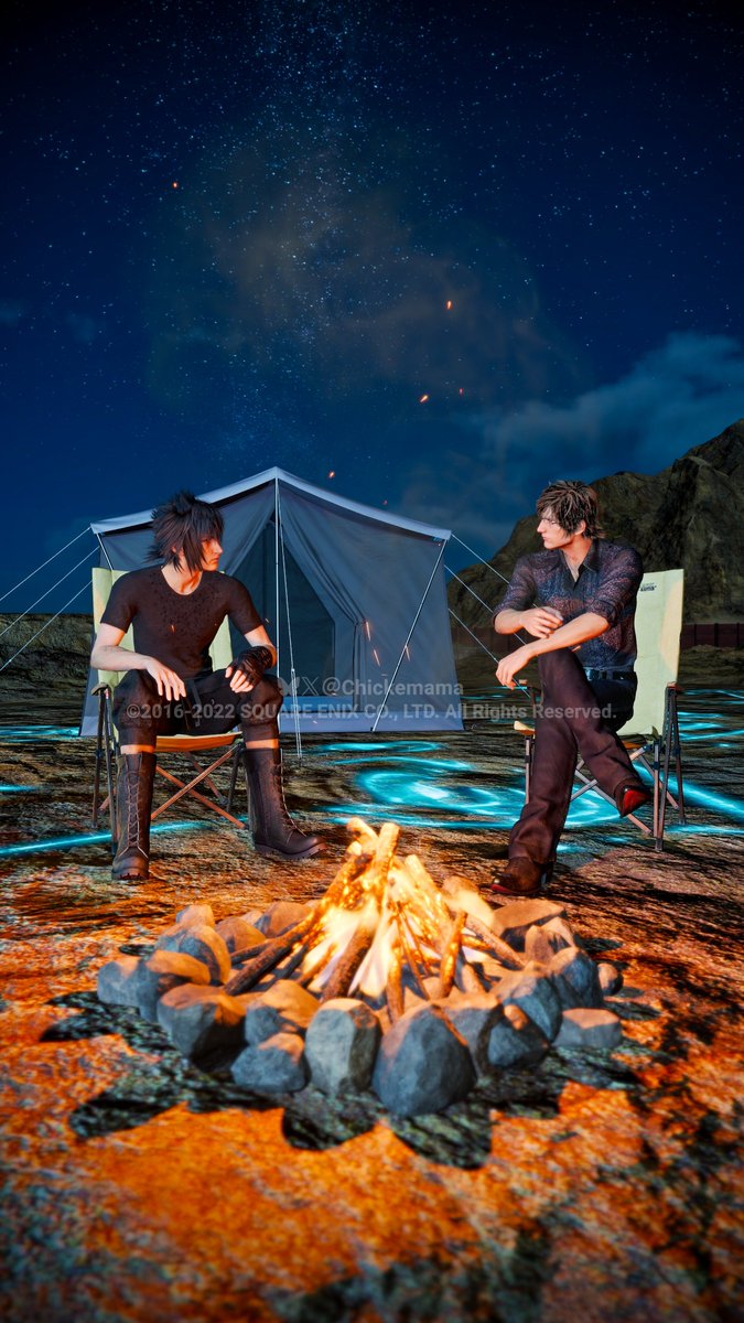 chickemama's tweet photo. 夜更け🏕️
#FF15 #FFXV #FFXVWindowsEdition https://t.co/pQhjzz13zP