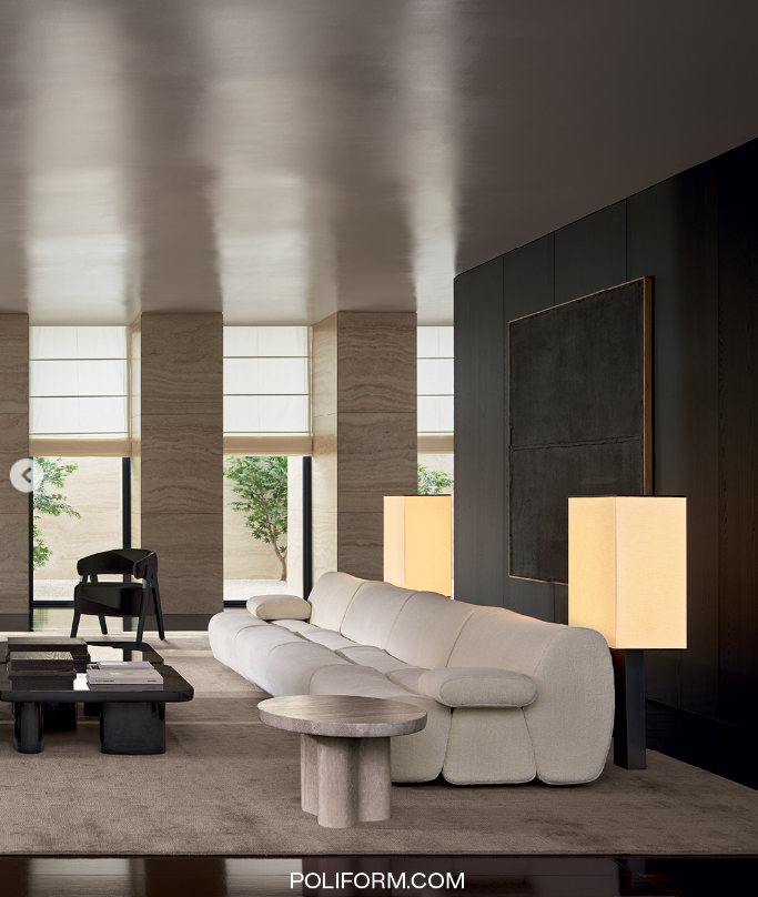 poliform_'s tweet photo. A tribute to modernism, a refined dialogue between architecture and design.
Clear lines, authentic materials and a balance of full and empty volumes define this luminous space, where travertine columns set the rhythm of the living area. https://t.co/NrMHjcaPhp