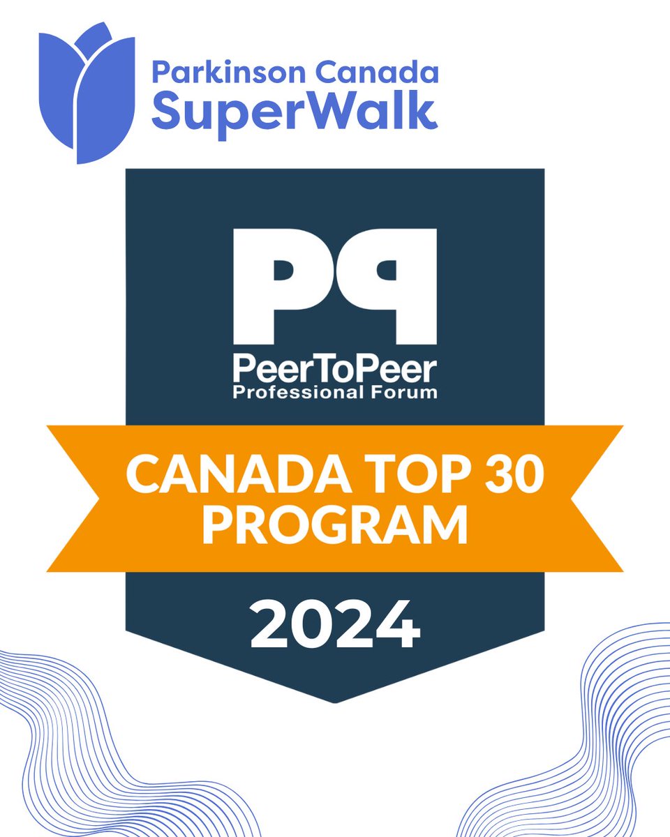 SuperWalk's tweet image. The Parkinson Canada SuperWalk has made the Peer to Peer Top 30 again this year!

Thank you to all our wonderful participants for your continued engagement and fundraising efforts 🎉 💙 

#SuperWalk #ParkinsonCanada
