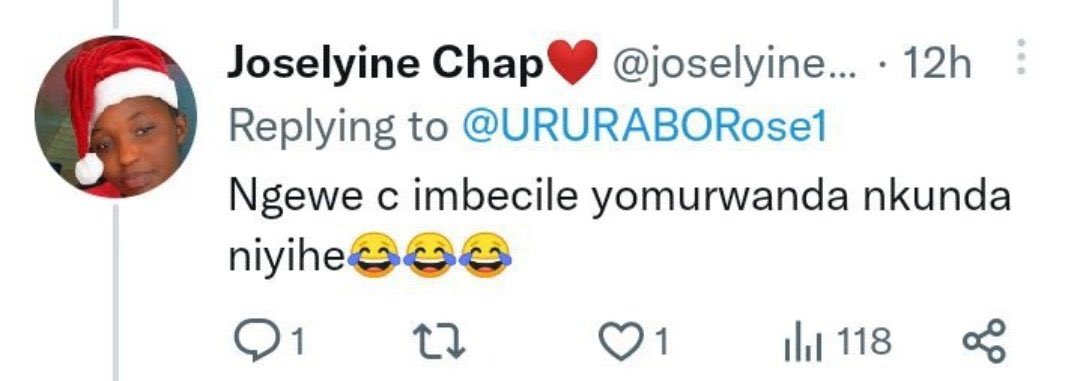 kgbrwanda's tweet photo. Ubu uyunguyu abonye uwatwise #amagweja #mucoma amukuye kunzira
None nawe ati reka nanjye mbite imbecile wenda nanjye nzabona unyanura 😀
Ariko mw’abakobwamwe imbecile kazi mwabaye mute ?🤌🤌 😂 https://t.co/dXEmxyGQ4l