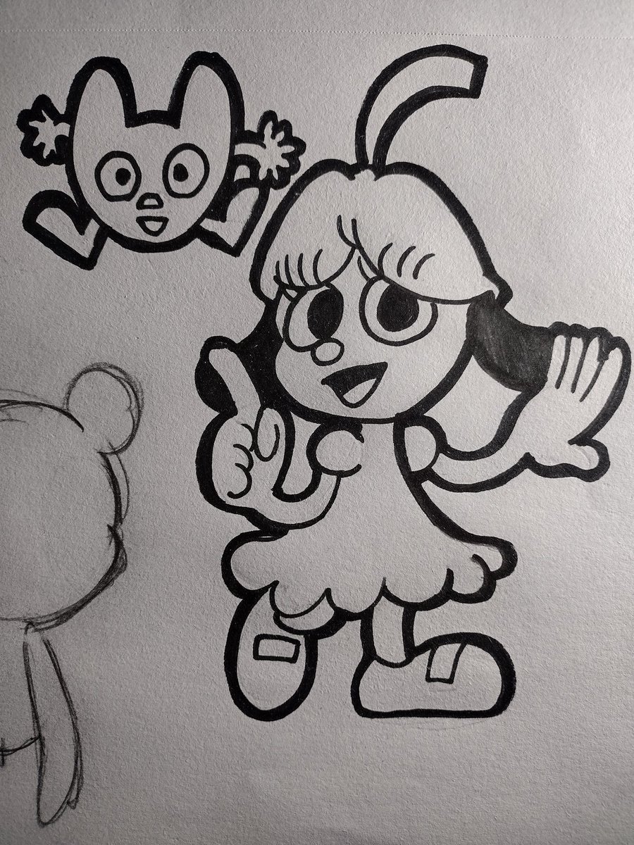 cosmicseternity's tweet photo. Pinto Rappa and her pet Uee!

(Sister of Parappa the Rapper) 

#umjammerlammy #ParappatheRapper https://t.co/1nuPBELhQN