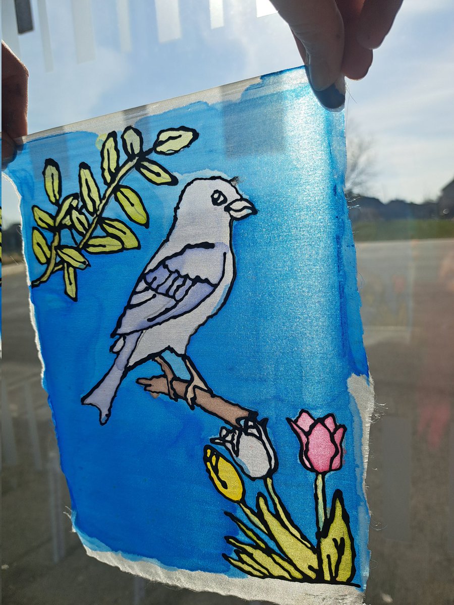 BazookaArts's tweet photo. Lovely sunlight flooding into the classrom today illuminating pupils' artwork. Our Garden of Dreams Project connects P6 pupils from 3 schools @GlenmanorPS @ChrystonPrimary @SteppsPrimary 
through creative collaboration. https://t.co/W4xUVrAFsJ