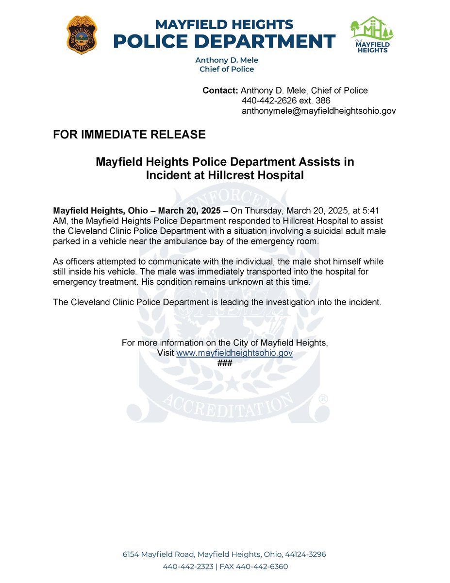 Mayfield Hts. PD (@mayfieldhtspd) on Twitter photo 