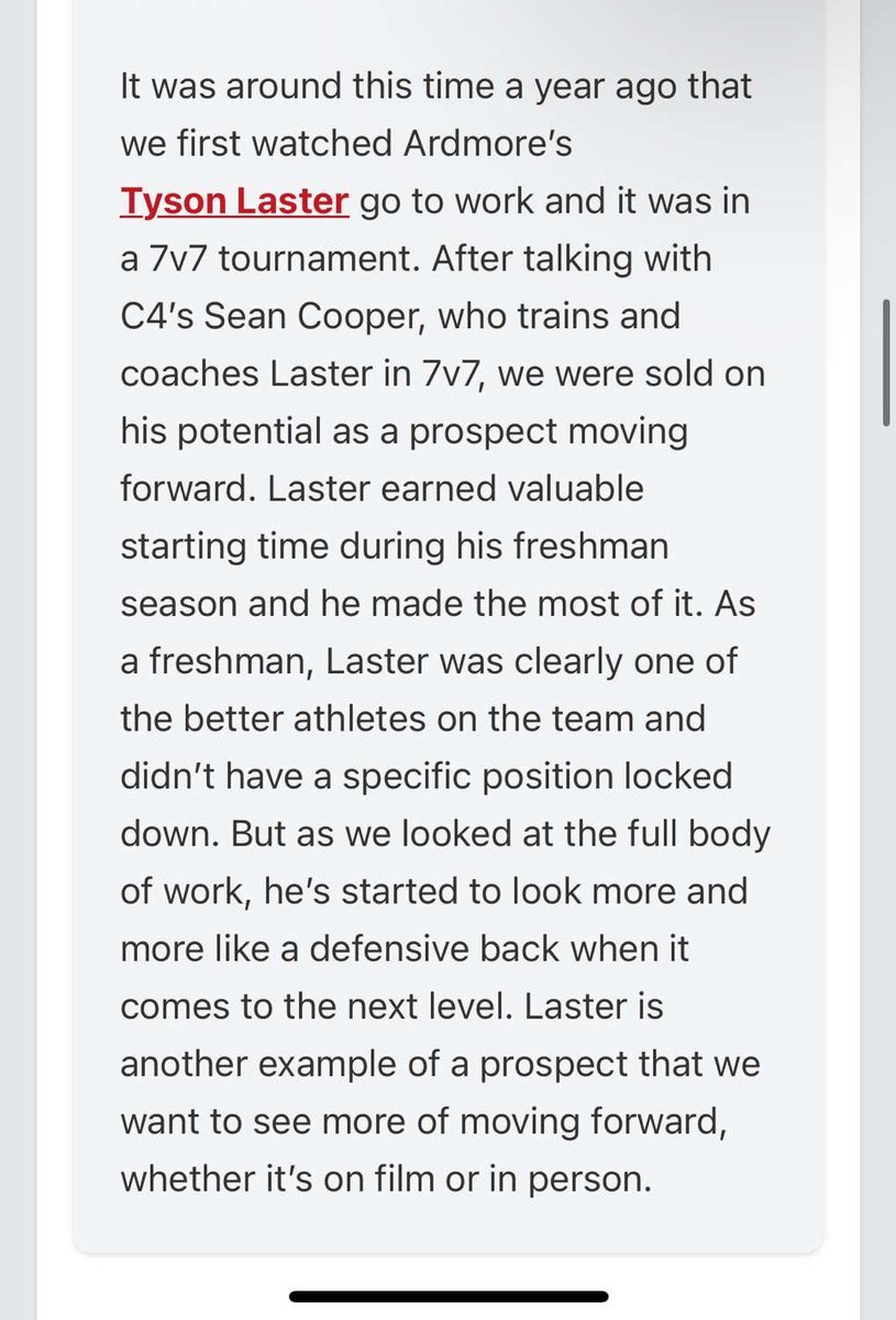 Thanks for the write up <a href="/PrepRedzoneOK/">Prep Redzone Oklahoma</a> ✍🏽!.
<a href="/seancooper_C4/">Sean Cooper</a> 
<a href="/C4SportOklahoma/">C4 SportsPerformance</a>