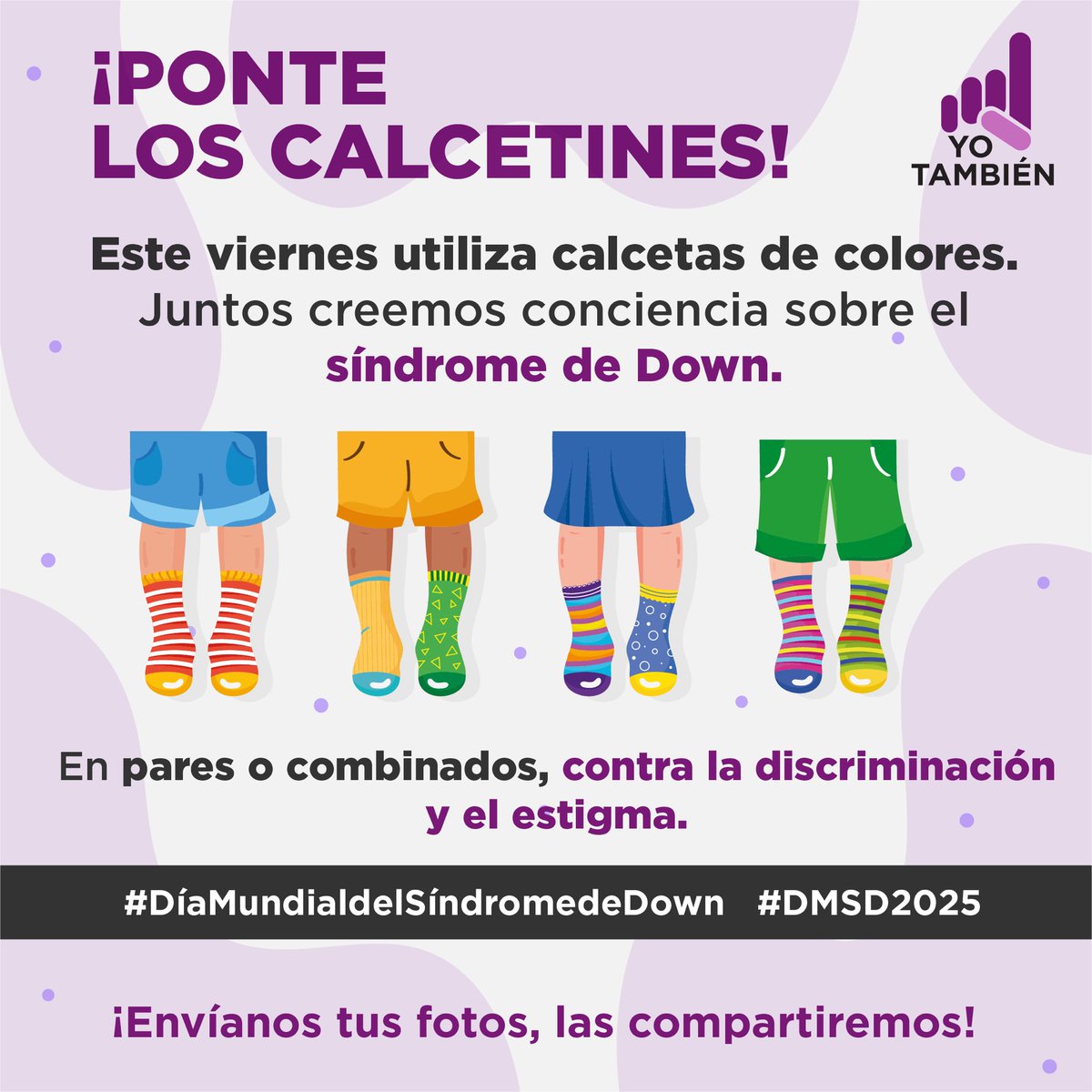 🧬 Este viernes 21 de marzo se conmemora el Día Mundial del Síndrome de Down. Como parte de los esfuerzos para visibilizar esta condición y generar conciencia al respecto, desde hace 10 años la Asociación Internacional del Síndrome de Down impulsó la campaña “muchos calcetines”,