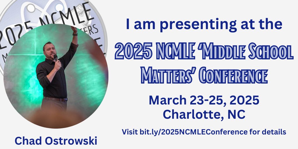 @teachbettterteam is Stoked to be speaking and holding multiple sessions at <a href="/NCMiddle/">NCMLE 'Moving the Middle Forward'</a> conference next week! Will I see you there!? #teachbetter #MSMatters2025