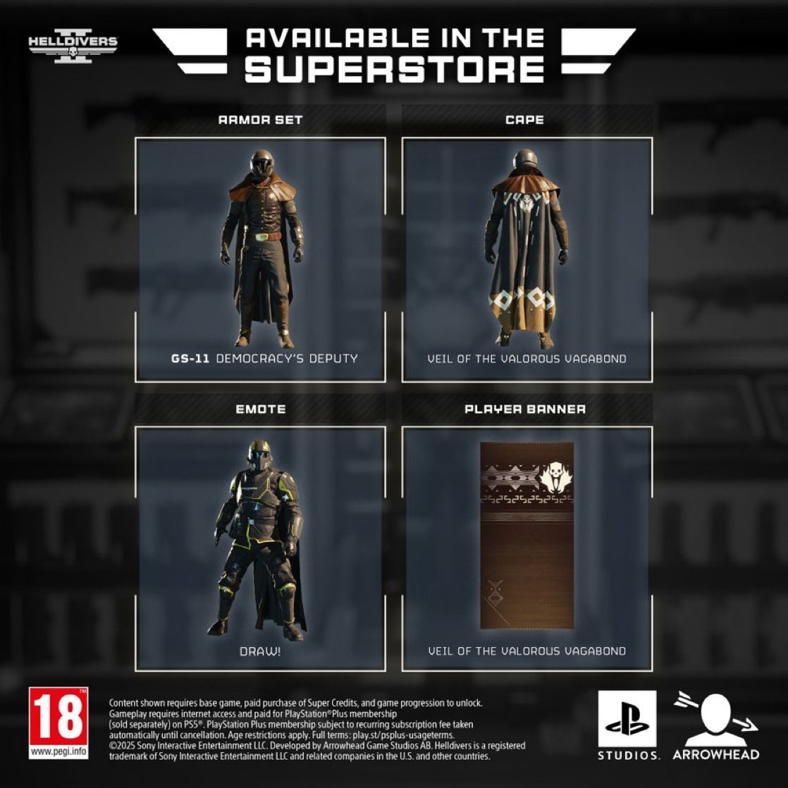 BravoVet90's tweet image. New Warbond and Superstore gear out! @helldivers2 #Helldivers2 #Helldivers2Community