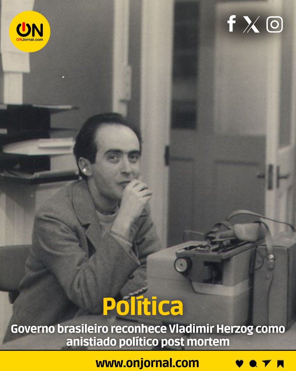 Onjornal1's tweet image. O #MDHC, por meio da Comissão da Anistia, reconheceu o #jornalistaVladimirHerzog como anistiado #político post mortem.

acesse:
onjornal.com/site/noticia/g…