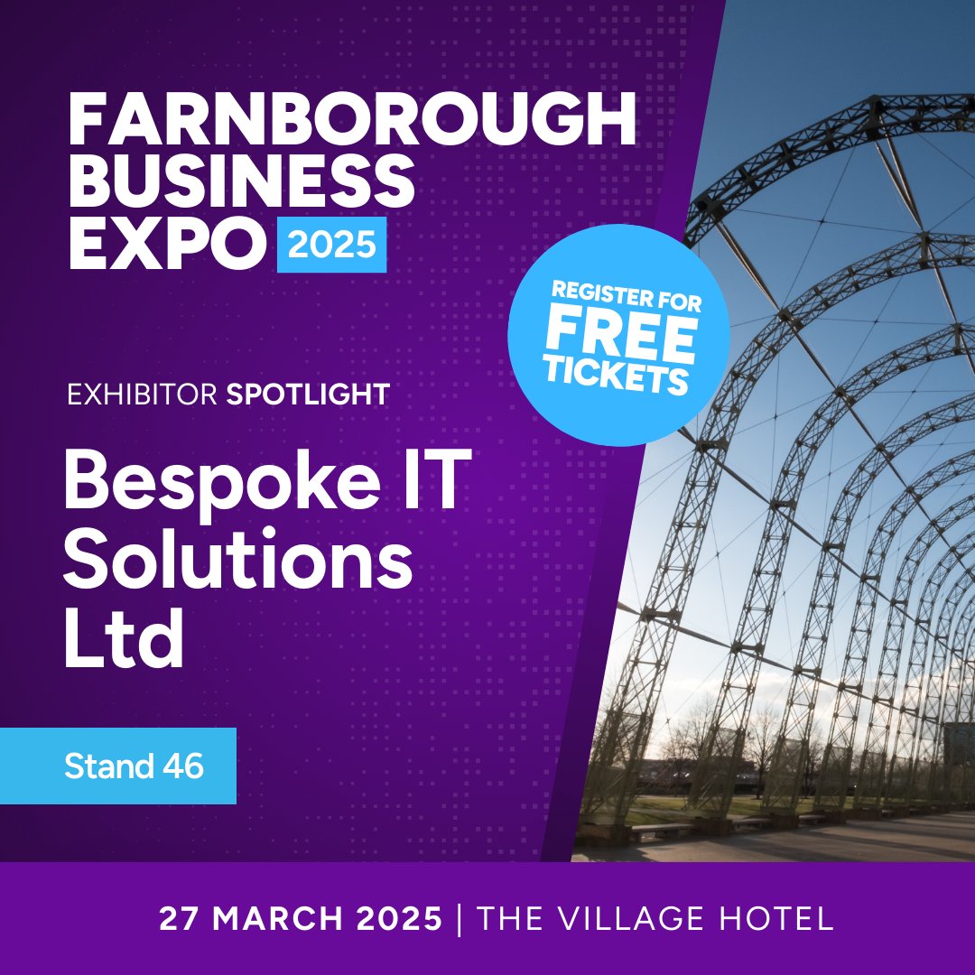 We're going to #FarnboroughExpo hosted by B2B Expos on Thursday 27th March 2025 at The Village Hotel in #Farnborough. Drop by Stand 46 and say hello! b2bexpos.co.uk/event/farnboro…