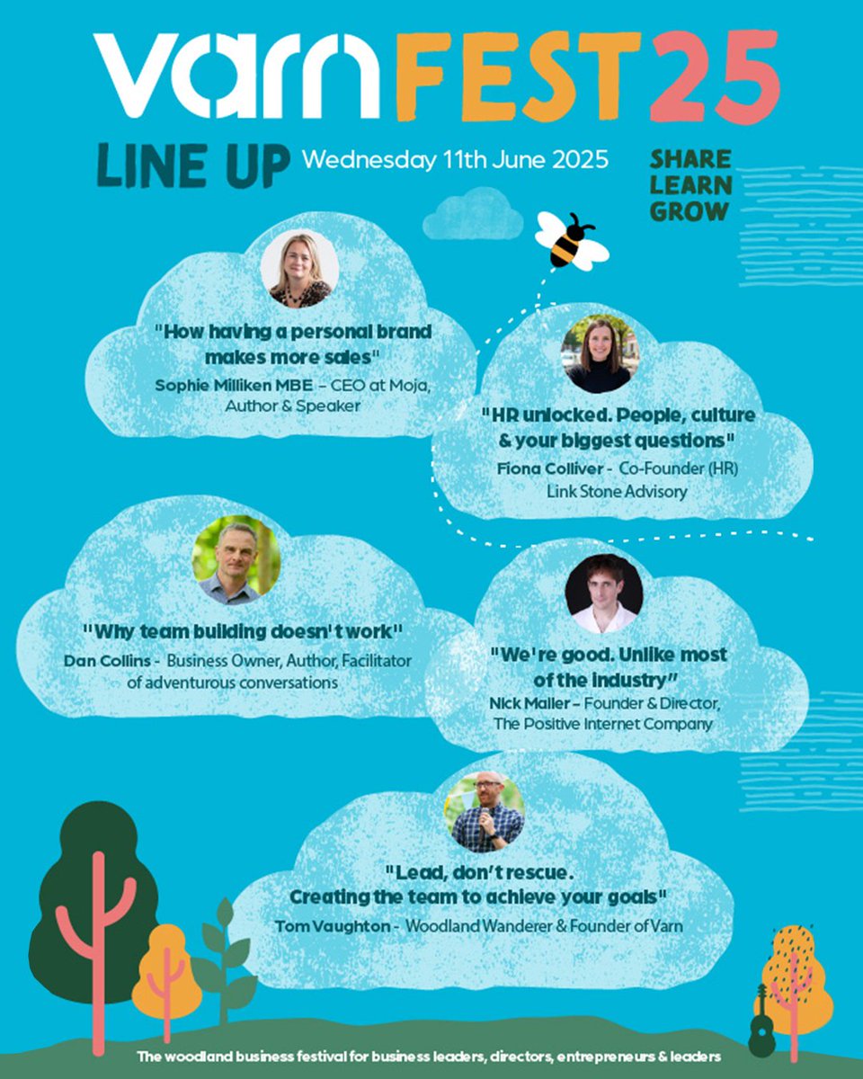 🎉 Announcing our VarnFest line-up for 2025! 

Book tickets now to secure your place &gt;&gt; lnkd.in/e-Q2EZYh