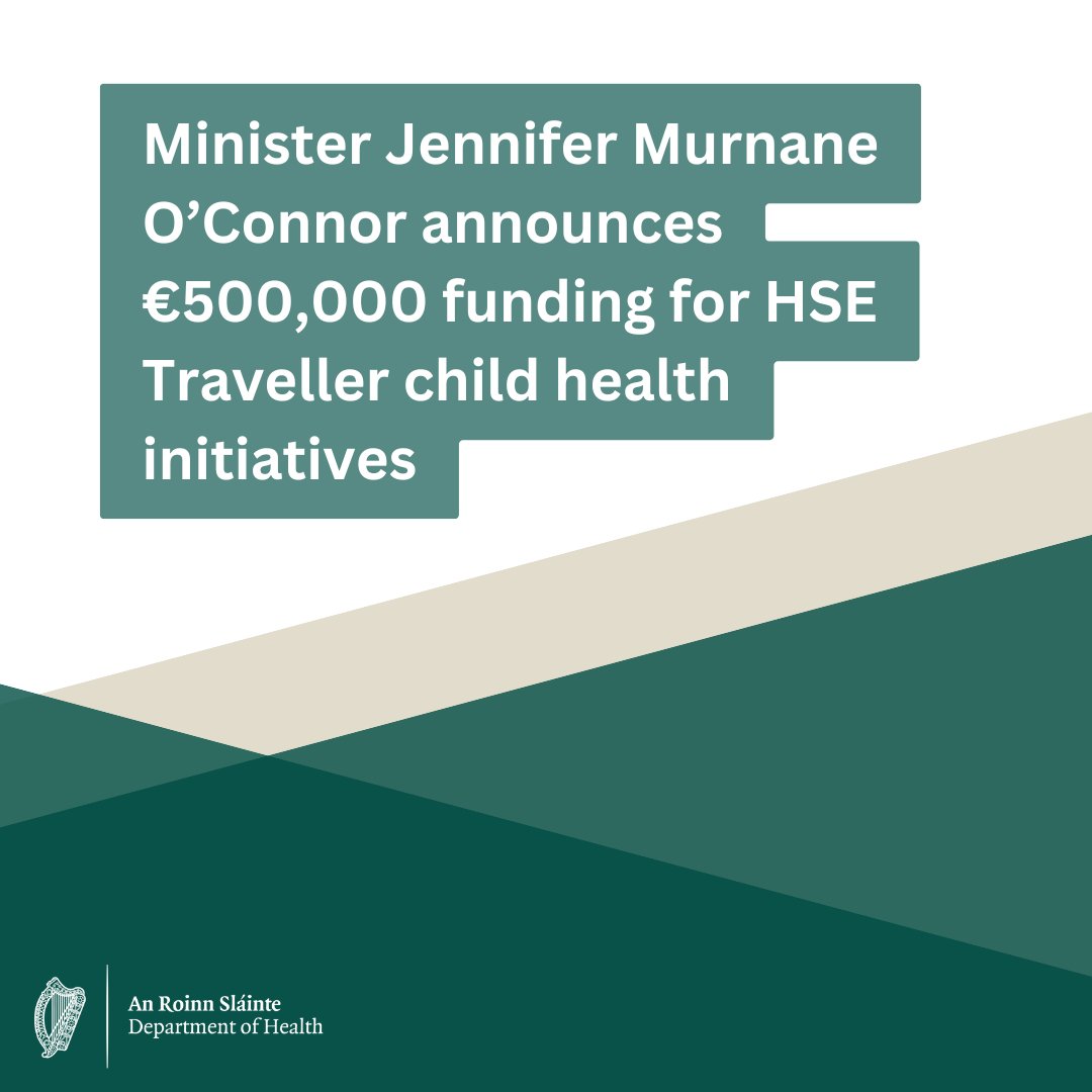 This funding will be provided for new projects in two of the six HSE health regions to deliver the HSE Brighter Beginnings Pilot Project for Traveller Children. gov.ie/en/press-relea…