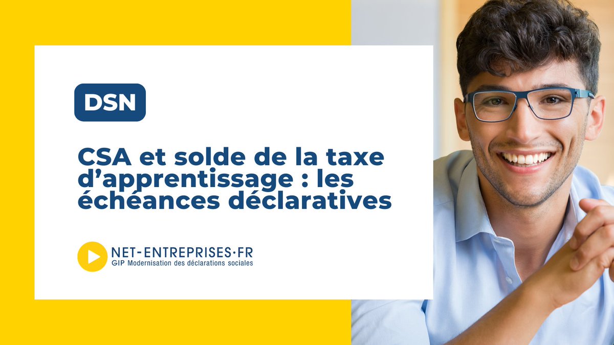 Depuis 2022, le recouvrement de la contribution de la formation professionnelle et de la taxe d’apprentissage est réalisé par l’Urssaf Caisse nationale mensuellement via la DSN 👇

🔗 Pour plus d’informations sur les modalités déclaratives en DSN : net-entreprises.fr/dsn-csa-et-sol…