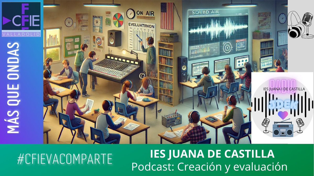 🎙️📚 La radio en el aula con el apoyo de <a href="/susanarctrancho/">Susana Arcos Trancho</a> como parte de un ABP. El IES Juana I Castilla <a href="/IESJuanaITorde/">IESJuanaITordesillas</a> usa el podcast como herramienta educativa, donde alumno y profesor evalúan juntos el resultado.🎧✨  
+ℹ️➡️acortar.link/h2Vk8n  
#InnovaCyL <a href="/educacyl/">Educación JCyL</a> #TiCyL
