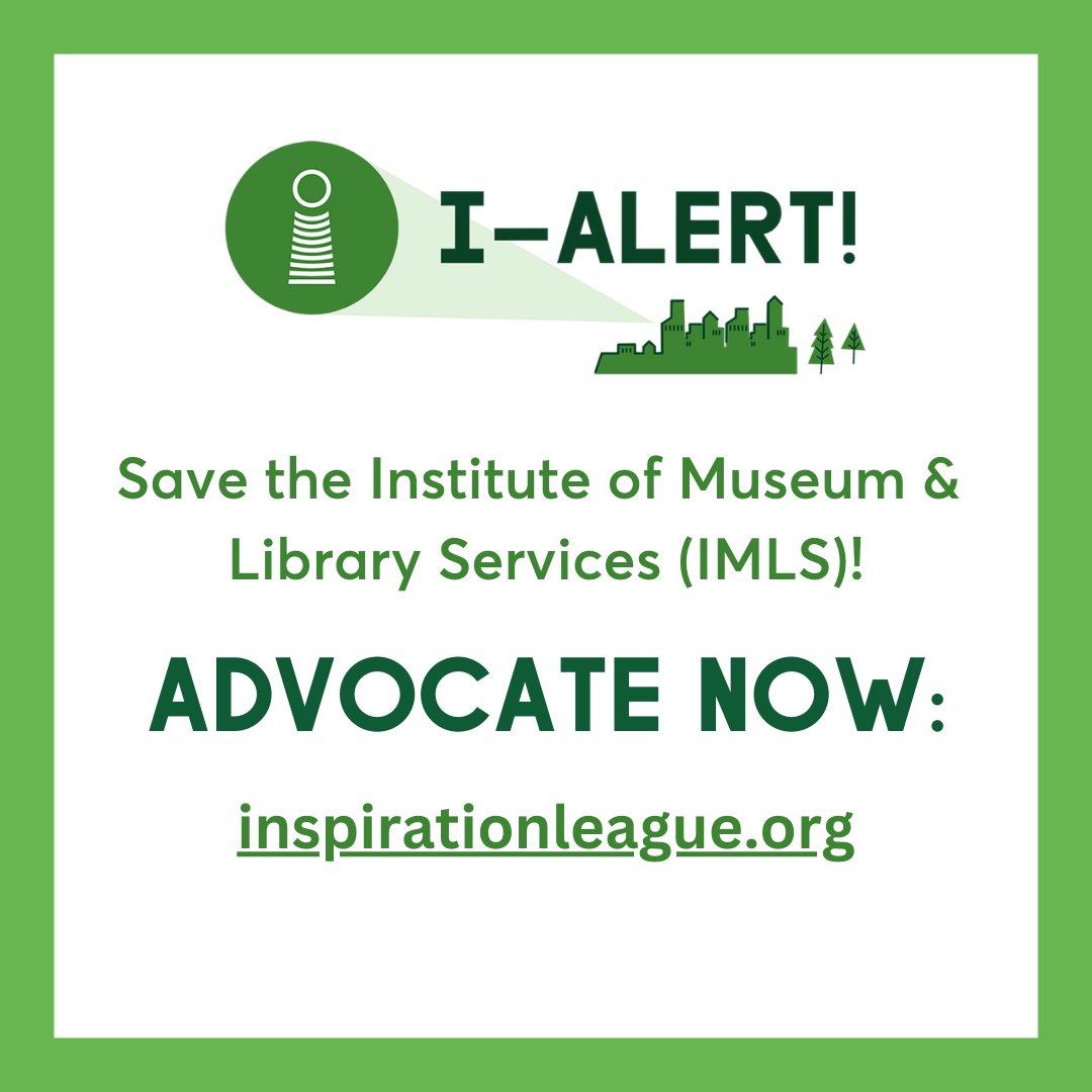 TAKE ACTION: secure.everyaction.com/p2rqOKlssEyVPK…

On March 14, President Trump issued an Executive Order intended to dismantle the only federal agency dedicated to funding library and museum services, the Institute of Museum and Library Services (IMLS), as well as six other agencies.