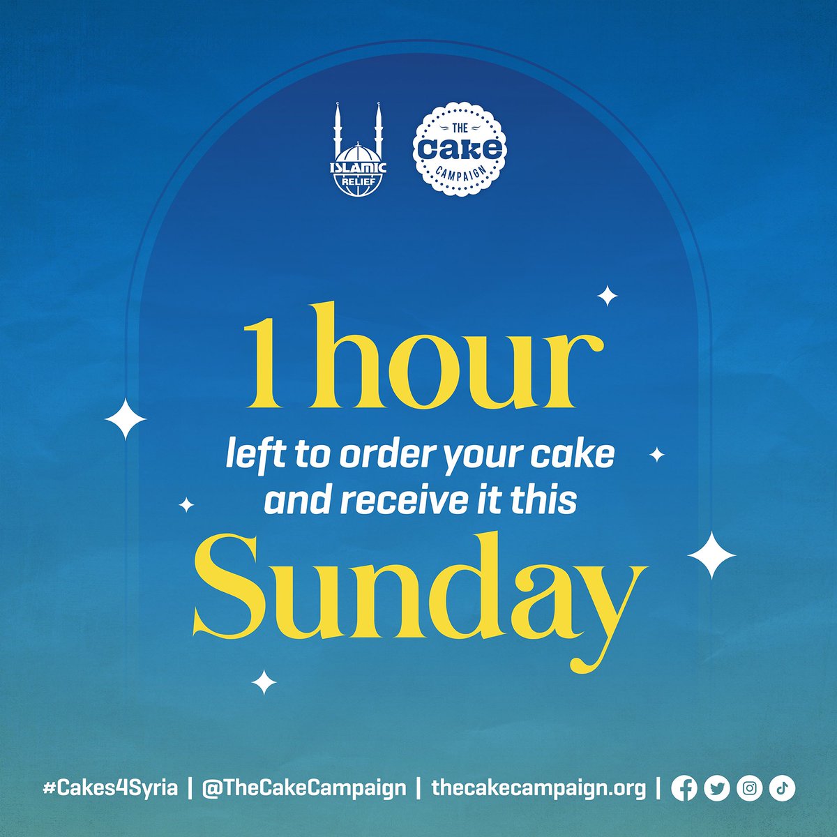 Last chance to order #cakes4syria this Ramadan‼️Don’t miss out - thecakecampaign.org