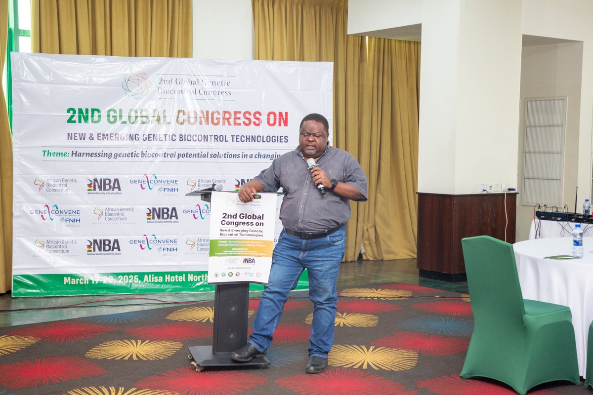 First plenary session addressing "Science Communication and Institutional frameworks for public engagement on genetic biocontrol technologies" taking place on day 4 of the 2nd Global Congress on Genetic Biocontrol Technologies.

#2ndGlobalCongress #GeneticBiocontrol #Accra