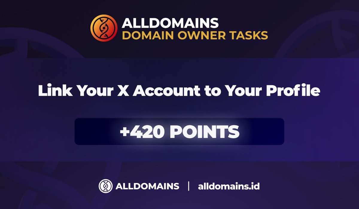 🧑‍🌾 AllDomains Points Task 
Social 🤝 On-Chain 

Unite your RWA identity with your on-chain identity. We will soon reveal an updated roadmap which will hint at why this will be important. However, doing this now gets you points. 

Earns 420 points. (Total 840 Points, See below)