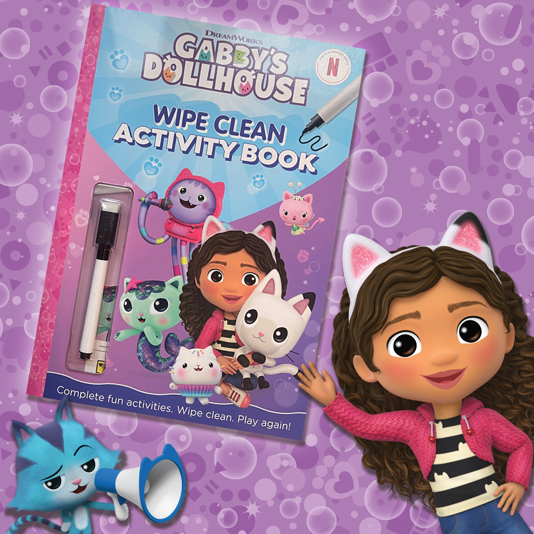Purr-fect fun, again and again! 🐾

With the Gabby’s Dollhouse Wipe-Clean Activity Book, little hands can draw, trace, and play...then wipe it clean for endless meow-gical adventures.

#Alligatorbooks #Gabbysdollhouse