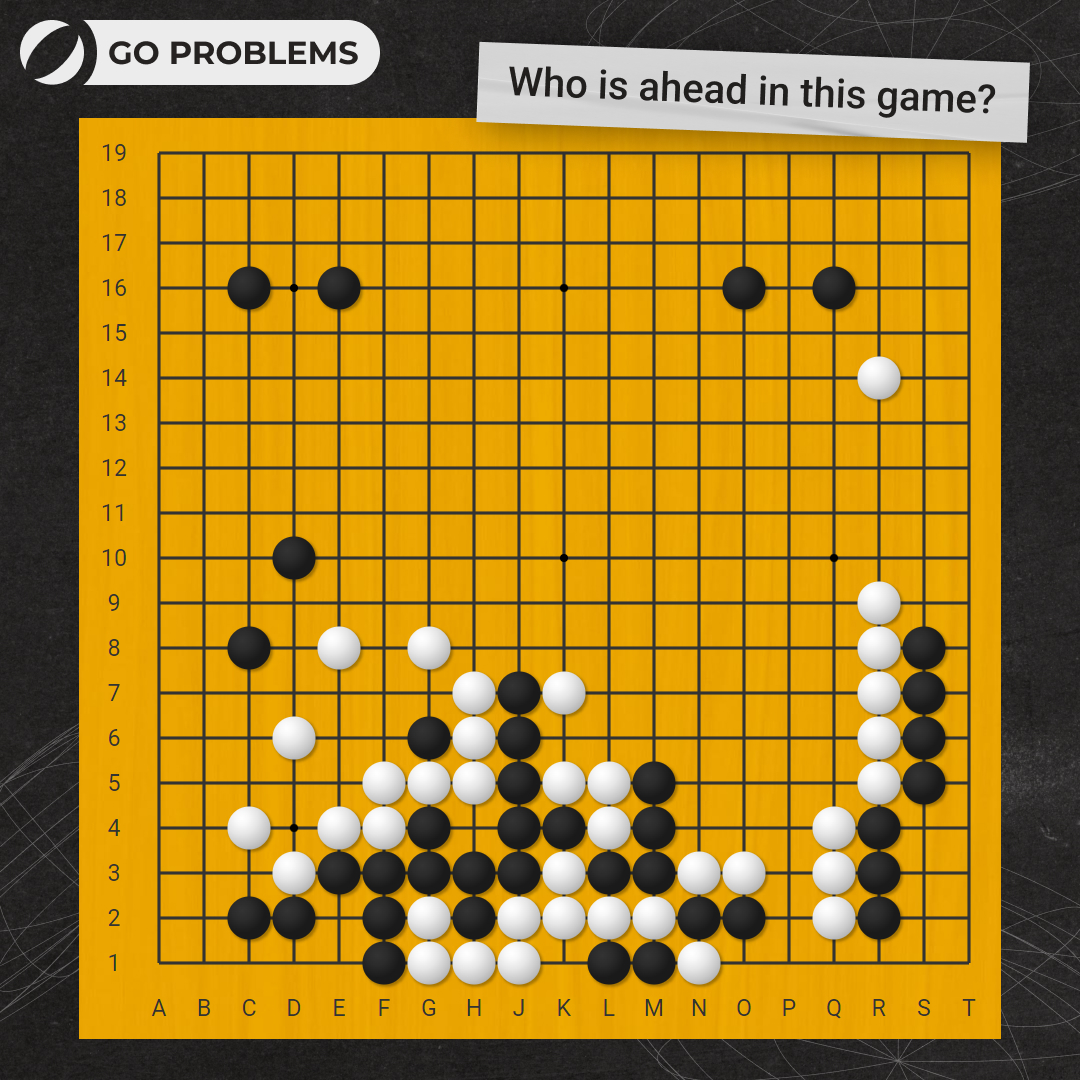 GoMagicOfficial's tweet image. Who&apos;s Ahead in The Game? 🧐
Share your solution in the comments!

The second picture shows the solution to the previous problem.

👉 Want more puzzles? Tackle a variety of Go problems in our free Skill Tree at gomagic.org/go-problems/
#gogame #tsumego #goproblems