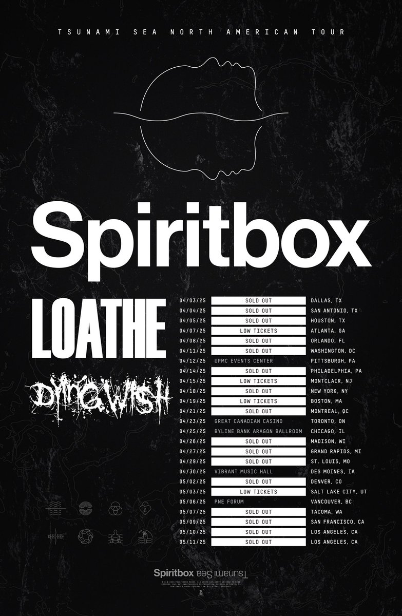 the Tsunami Sea tour starts very soon. Tickets are moving fast. Spiritbox.com