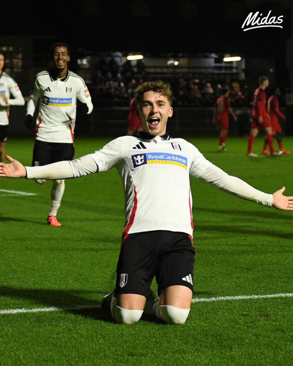 Midassports's tweet image. In the history of the Premier League International Cup, no Fulham player has scored more goals than Callum Osmand (6)…

Delivering on the European stage! 😮‍💨🌍

#FulhamFC | #FFCU21 | #PLIC