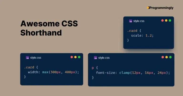 programmingly's tweet image. Awesome CSS shorthand tricks to write less code g achieve more. In this article, I've shared 10+ CSS snippets to write one-liner code.
programmingly.dev/awesome-css-sh…