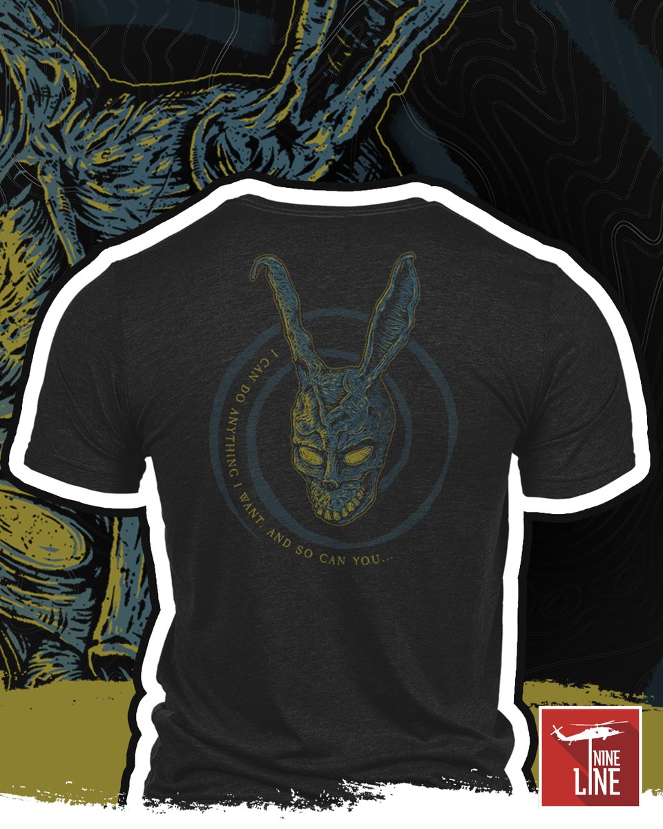 NineLineApparel's tweet photo. Why are you wearing that stupid bunny suit? 🐰
Shop Here: https://t.co/TfeO2umWok
#frank #ninelineapparel #NLA #nineline #frankthebunny #bunnysuit #donnie #movie https://t.co/b7YbAPuHBb