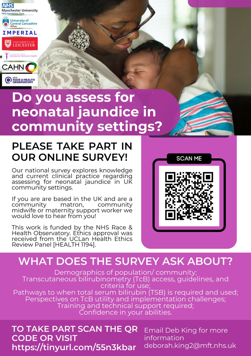 Lucy Hives (@lucyhives) on Twitter photo Calling all matrons, midwives and maternity support workers in UK community midwifery teams!
Please complete our national survey to tell us what current practice looks like when assessing for neonatal jaundice 🤱tinyurl.com/55n3kbar
<a href="/gill_thomson/">Gill</a> <a href="/DrCBattersby/">Cheryl Battersby</a> <a href="/SarahESeaton/">Sarah E Seaton 🏳️🌈</a> Calling all matrons, midwives and maternity support workers in UK community midwifery teams!
Please complete our national survey to tell us what current practice looks like when assessing for neonatal jaundice 🤱tinyurl.com/55n3kbar
<a href="/gill_thomson/">Gill</a> <a href="/DrCBattersby/">Cheryl Battersby</a> <a href="/SarahESeaton/">Sarah E Seaton 🏳️🌈</a>