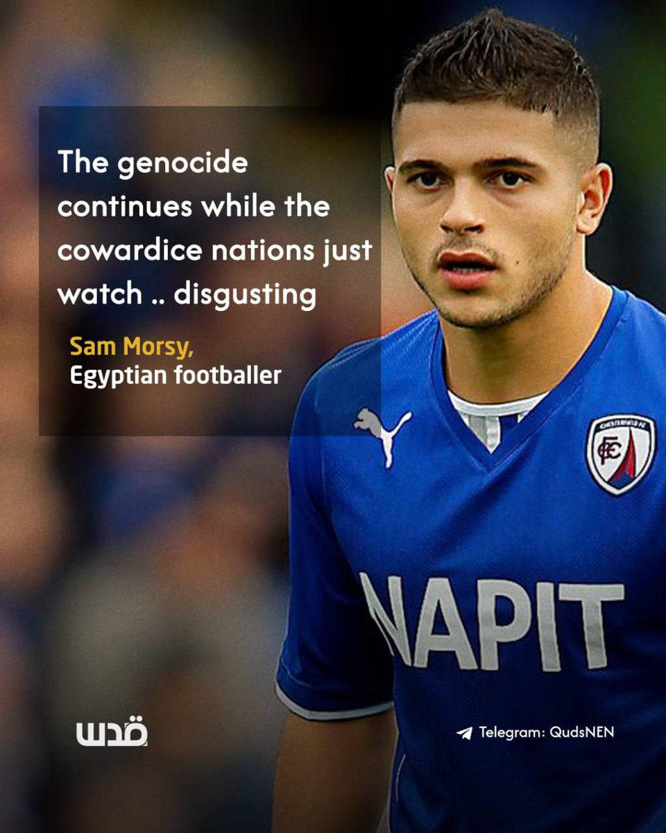 khabarnews_en's tweet image. #SamMorsy, the captain of Ipswich Town and a player for the Egypt national team, expressed his solidarity with Palestinians in Gaza, condemning the ongoing Israeli genocide and the global silence.

#GazaGenocide
