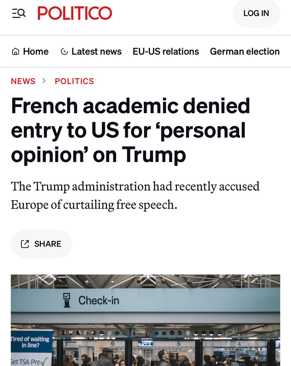 PhilNvestigates's tweet photo. The French government said Thursday that a French academic was refused entry onto U.S. soil over comments he had expressed against policies enacted by U.S. President Donald Trump. 1/2 https://t.co/cUOOnZEgyr