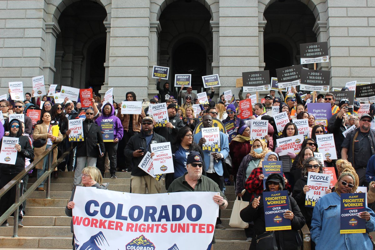 AFLCIOCO's tweet image. We showed that Coloradans all across the board support this bill. Colorado has gone too long with outdated, unjust labor laws. It’s time for our governor to listen to the voice of the people and SIGN THIS BILL‼️@GovofCO #coleg #copolitics