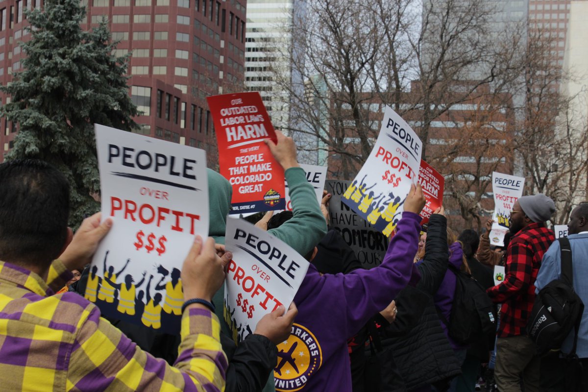 AFLCIOCO's tweet image. We showed that Coloradans all across the board support this bill. Colorado has gone too long with outdated, unjust labor laws. It’s time for our governor to listen to the voice of the people and SIGN THIS BILL‼️@GovofCO #coleg #copolitics