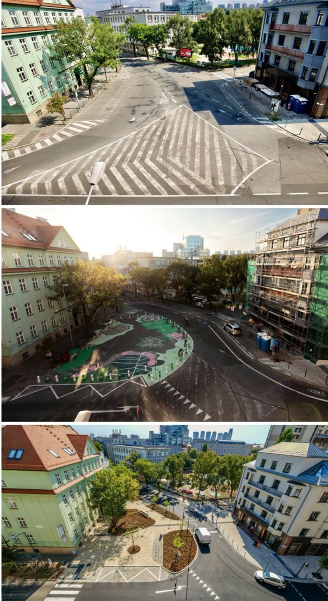 El urbanismo táctico es potente. Tiene dos fases:

1️⃣ A prueba (bolardos+pintura)
2️⃣ Permanente (Vereda, verde, jardines de lluvia...)

Capaz la administración saliente nos puede mostrar la etapa 2 en algún lado. Así la gente entiende que los bolardos son buenos pero temporarios.