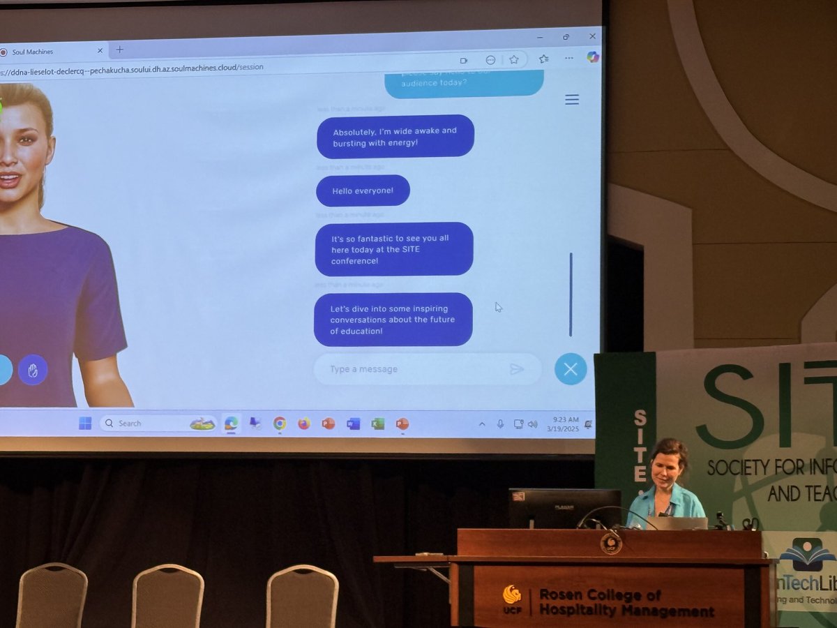 Lieselot Declercq introduces us to Aimee, a virtual teacher. #SITE2025