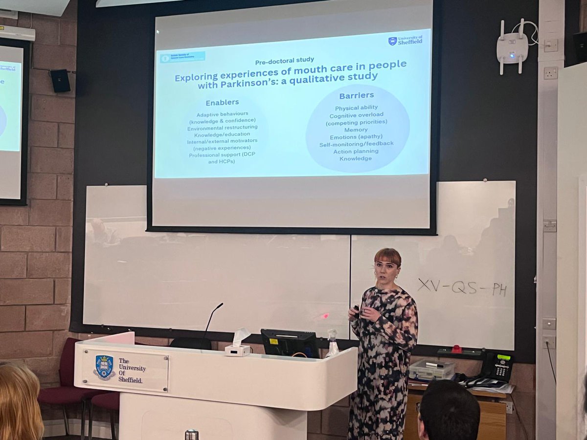 zmarshman (@zmarshman) on Twitter photo Excellent talk at <a href="/ShefDentistry/">School of Clinical Dentistry | Sheffield</a> PGR research day by <a href="/SpecialCareReg/">Jessie Tebbutt</a> about her <a href="/NIHRresearch/">National Institute for Health and Care Research</a> funded PhD to improve the oral health of people living with Parkinsonās Excellent talk at <a href="/ShefDentistry/">School of Clinical Dentistry | Sheffield</a> PGR research day by <a href="/SpecialCareReg/">Jessie Tebbutt</a> about her <a href="/NIHRresearch/">National Institute for Health and Care Research</a> funded PhD to improve the oral health of people living with Parkinsonās