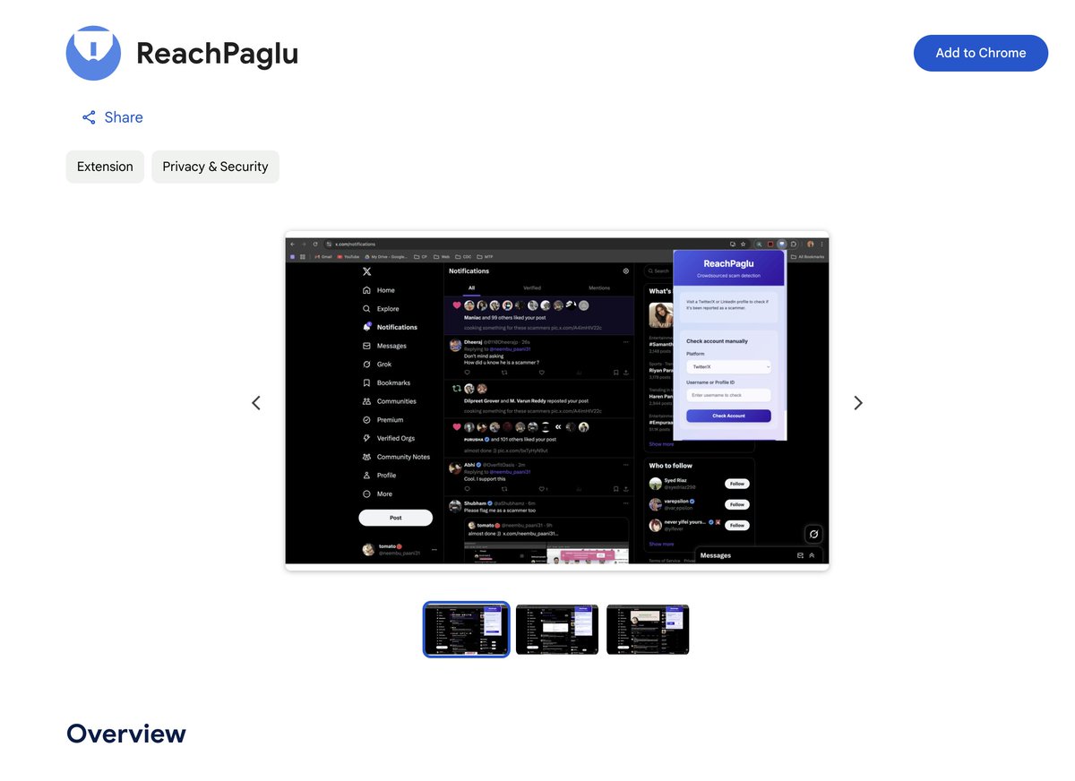 neembu_paani31's tweet image. reachpaglu extension is live π₯³
download link in first comment. do share improvement feebacks. let's clean x and linkedin!