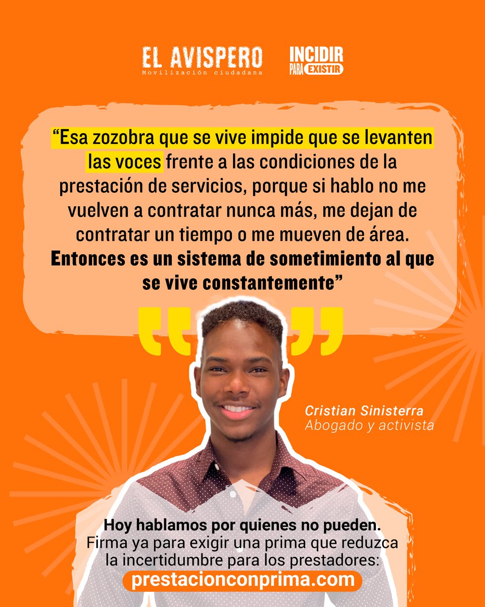 Aunque sea difícil alzar la voz, no nos rendimos. 💪 Seguimos buscando mejores condiciones laborales y con tu apoyo lograremos que la prima para prestadores sea una realidad. Firma ya 👉 prestacionconprima.com 🙌