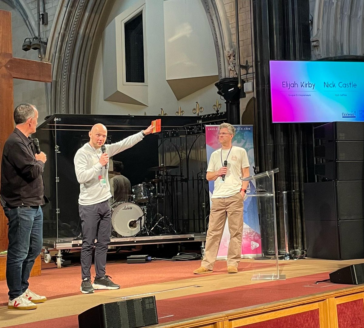 aclarewalker's tweet photo. Gospel Entrepreneurs Elijah Kirby and Nick Castle of @CloCoffee_ sharing at #ekklesia25 
Read their @stewardshipnews #40acts blogs here:
https://t.co/dGEaf5Tw3E
https://t.co/Ztd2UnOSqh https://t.co/k8wh8xKws8