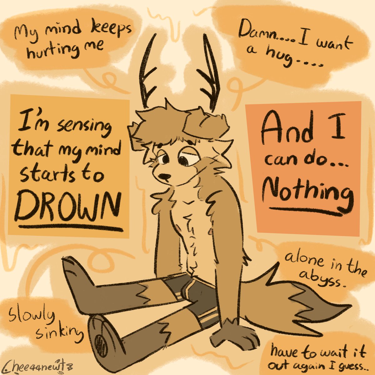 alone, slowly drowning into the abyss....