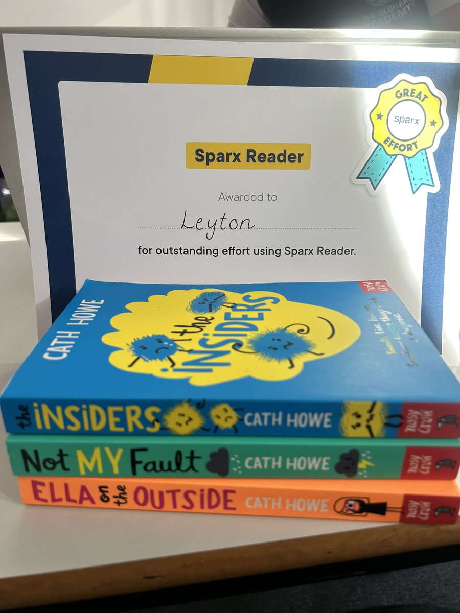 Our Y8 Sparx Reader of the week! 
Enjoy your new books Leyton! 📚 <a href="/OldhamAcademy/">E-ACT The Oldham Academy North</a> #TEAMTOAN <a href="/SparxReader/">Sparx Reader</a>