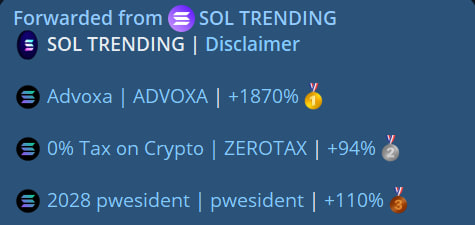 $ZEROTAX is #2 on SOL trending. We have to be #1! 🔥⚡️🇺🇸

t.me/ZeroTax_Solana…