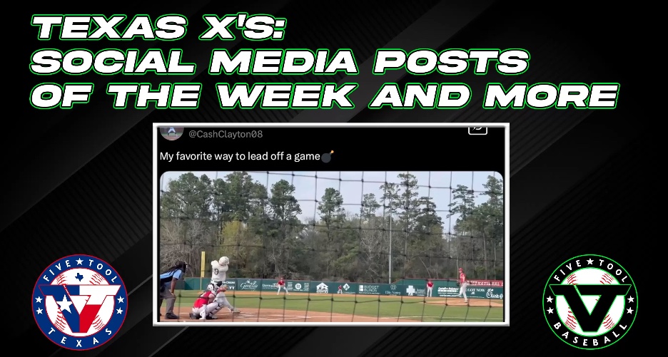 Five Tool Baseball (@fivetool) on Twitter photo 👀 Uncommitted targets, walk-offs, draft prospects, and more.
📱Texas X’s: Social Media Posts of the Week and More (Week 4) from <a href="/FiveToolTexas/">✭Five Tool Texas✭</a>
READ » fivetool.org/news/texas-xs-…
#WatchEm 👀 Uncommitted targets, walk-offs, draft prospects, and more.
📱Texas X’s: Social Media Posts of the Week and More (Week 4) from <a href="/FiveToolTexas/">✭Five Tool Texas✭</a>
READ » fivetool.org/news/texas-xs-…
#WatchEm