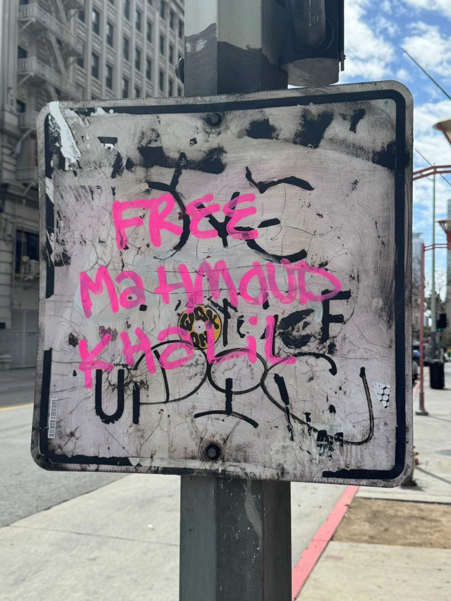 "Free Mahmoud Khalil"
Seen in Downtown Los Angeles